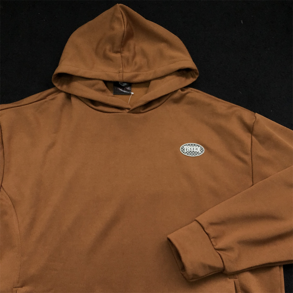 咖色连帽打底衫男卫衣美式连帽