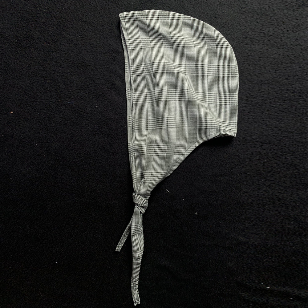 新款户外遮阳防晒街头个性OOTD黑白格子头巾男女情侣帽子披肩围巾