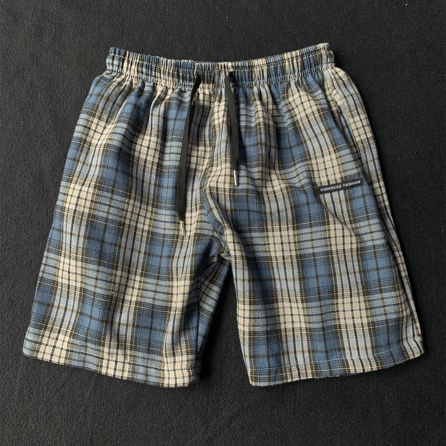 夏季新款格子短裤男宽松百搭休闲直筒裤居家五分裤女舒适运动裤子,男装,短裤,淘宝优惠券,粉丝福利购,淘宝优惠卷