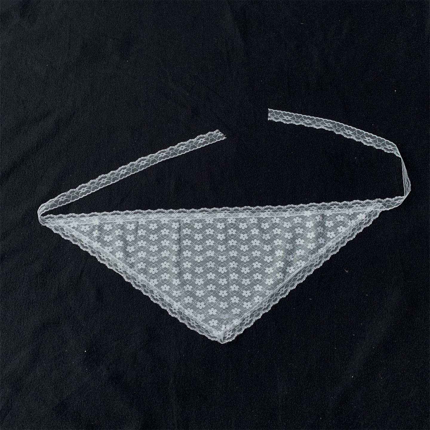 2026新款蕾丝花朵三角腰带女白色绑带叠穿屁帘田园风甜美腰链装饰