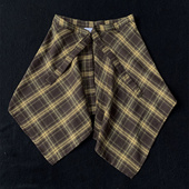 新款 咖色复古格子腰封男女百搭配饰青年格纹拼色腰带屁帘叠穿下摆