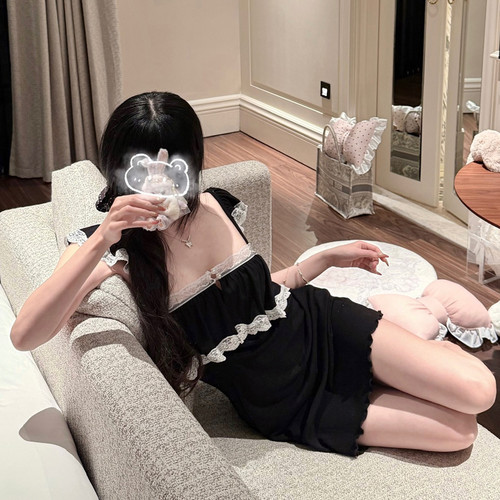 A类莫代尔纯欲性感显瘦吊带睡裙