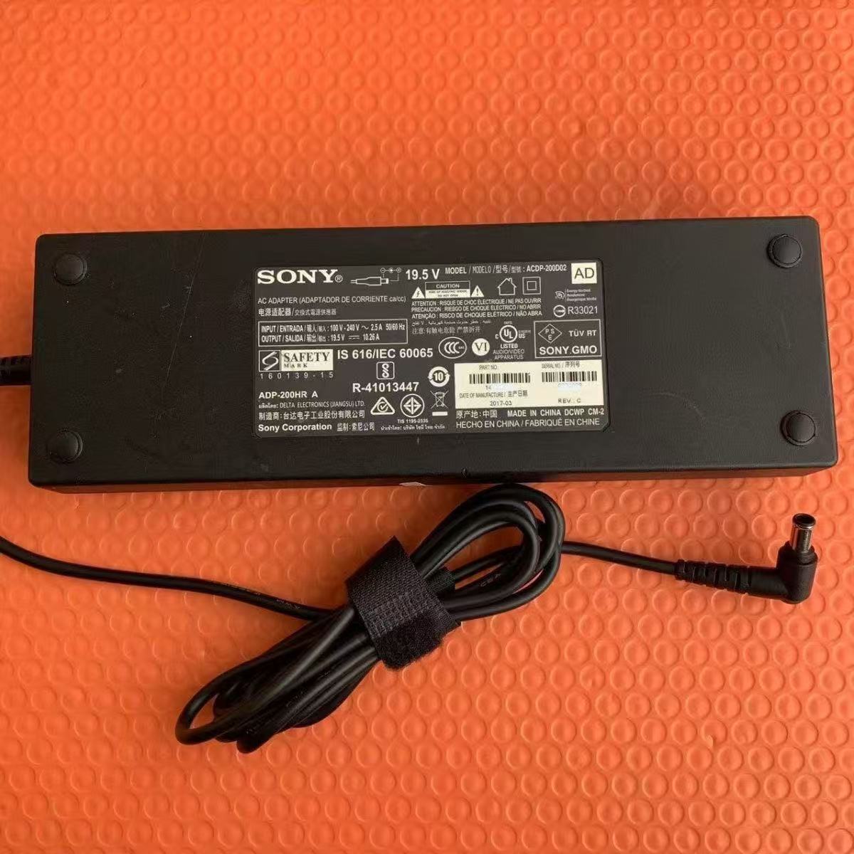 原装Sony索尼19.5V10.26A圆口针200W超薄电视机电源适配器充电线