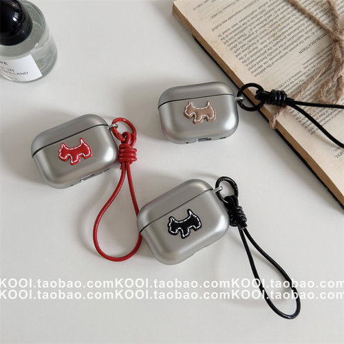 小众立体小狗电镀适用airpods4保护壳airpodspro3保护套新款苹果耳机保护壳pro2耳机套女款二三4代耳机壳超火