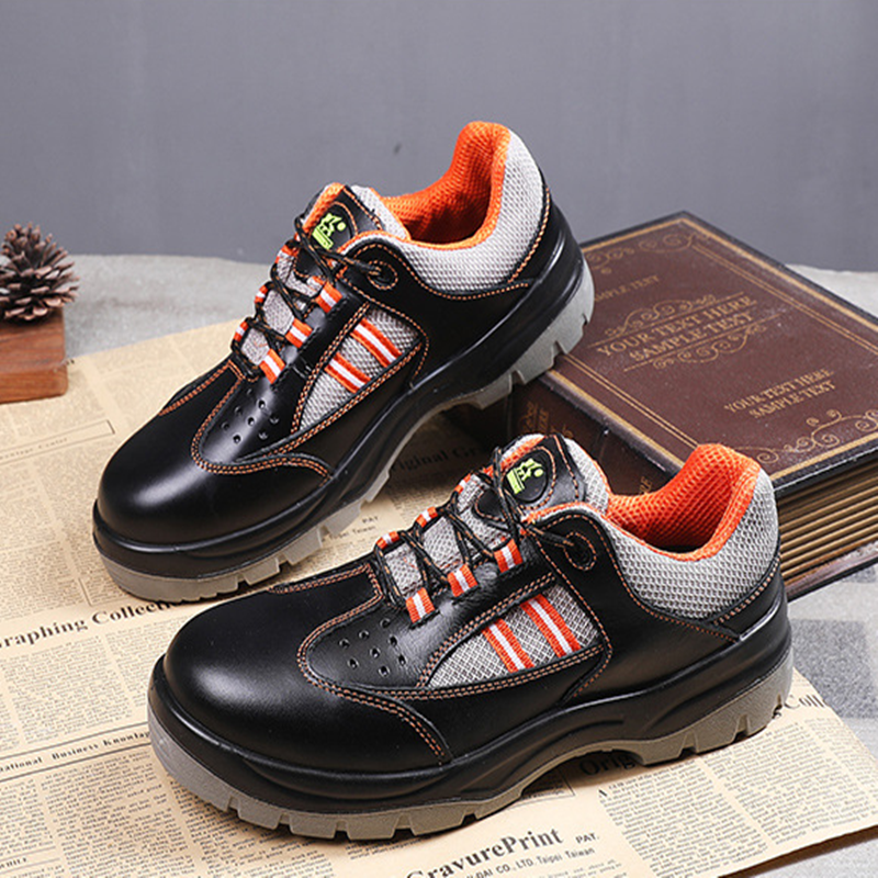 鹰兽劳保鞋男士轻便工作防砸鞋钢头老保鞋夏季透气工作鞋1002鞋