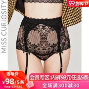 5 98 nhân dân tệ màu đen gợi cảm openwork ren retro eo cao boyshort phụ nữ đồ lót cotton 裆 thoải mái hông - Giống cái