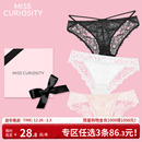 纯棉抗菌裆绑带 性感纯欲低腰三角内裤 3条98元 好奇蜜斯蕾丝女法式