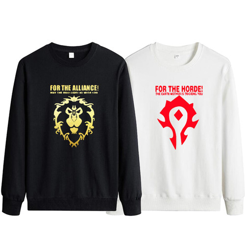 魔兽世界电影纪念卫衣 WOW魔兽T恤为了部落 联盟 秋冬季长袖衣服