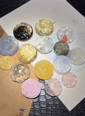 A9各种颜色天然水晶九尾狐圆牌手链吊坠手工雕刻男女款原创设计