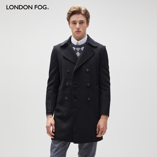 【含羊毛】伦敦雾毛呢大衣男士秋冬新款商务休闲百搭中长款外套男