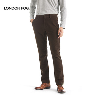 子 棉质微弹抓毛简约舒适保暖商务通勤直筒长裤 伦敦雾男装 冬休闲裤