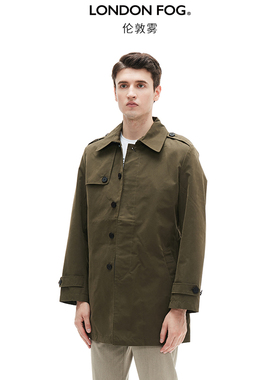 LondonFog伦敦雾春季新款休闲中长款风衣款男士商务翻领时尚外套
