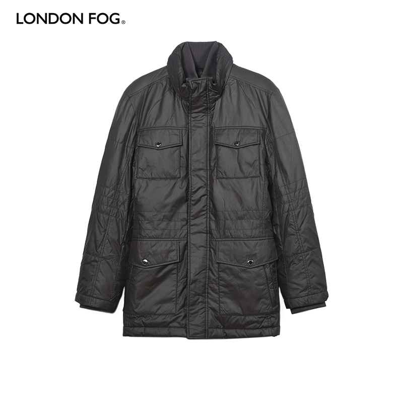 伦敦雾冬季新款白鸭绒羽绒服男士隐藏连帽中款商务休闲保暖外套男