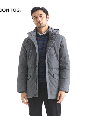 LondonFog伦敦雾连帽白鸭绒羽绒服男冬季新款休闲加厚保暖外套男