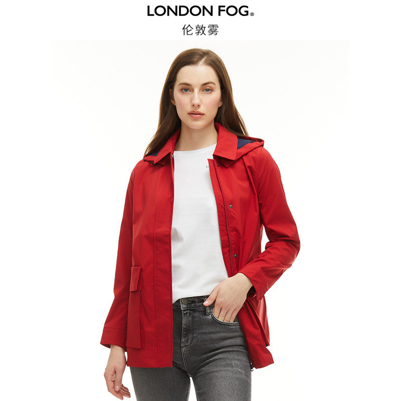 伦敦雾翻领可脱卸帽外套春季新款松身中款商务通勤休闲纯色上衣女,女装/女士精品,短外套,淘宝优惠券,粉丝福利购,淘宝优惠卷