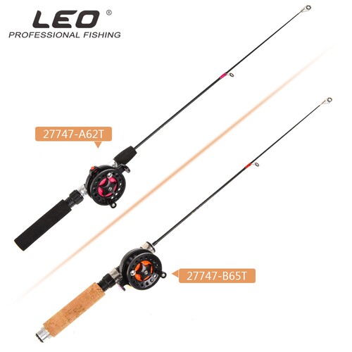 LEO乐欧冬冰钓手竿超短节伸缩套装便携甩杆迷你钓鱼圆新品路亚竿