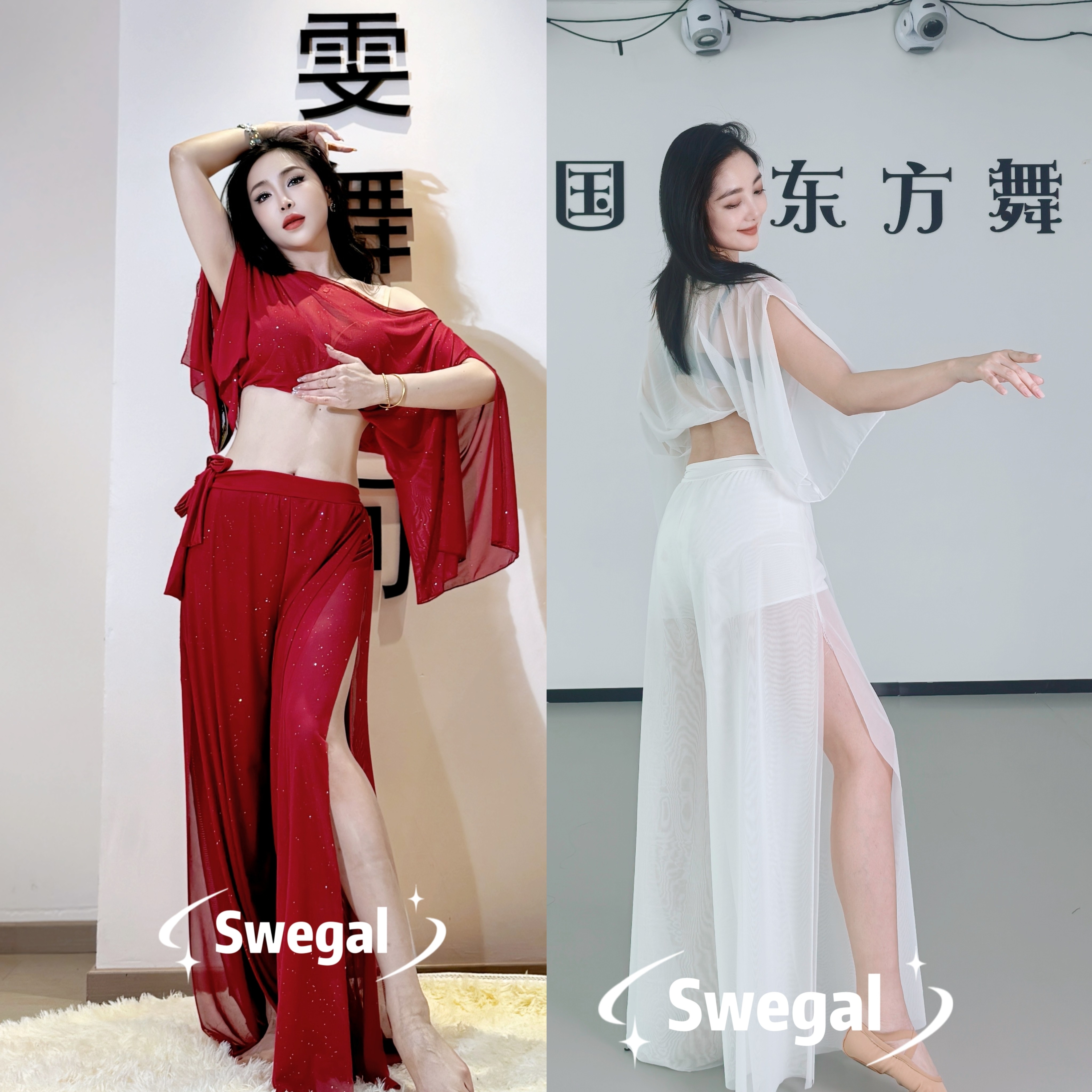 swegal肚皮舞东方舞练功服网纱开叉蝙蝠袖加双层网纱阔腿裤均码,运动/瑜伽/健身/球迷用品,肚皮舞套装(演出服),淘宝优惠券,粉丝福利购,淘宝优惠卷
