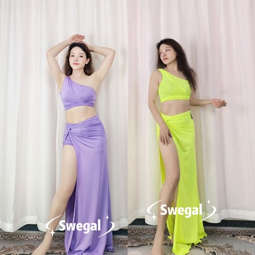 swegal新款练功服肚皮舞套装显白