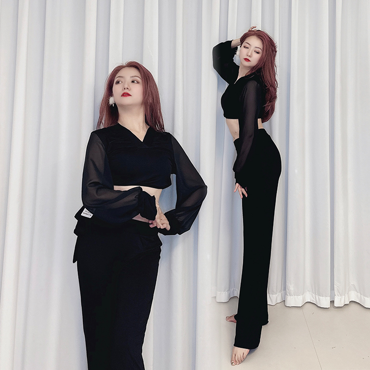 肚皮舞练功服性感莫代尔个性显瘦