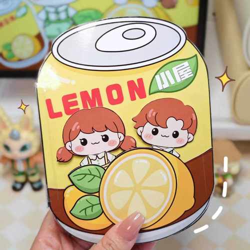 免裁剪柠檬小屋安静书捏捏乐豆豆本diy手账贴纸书创意亲子手工