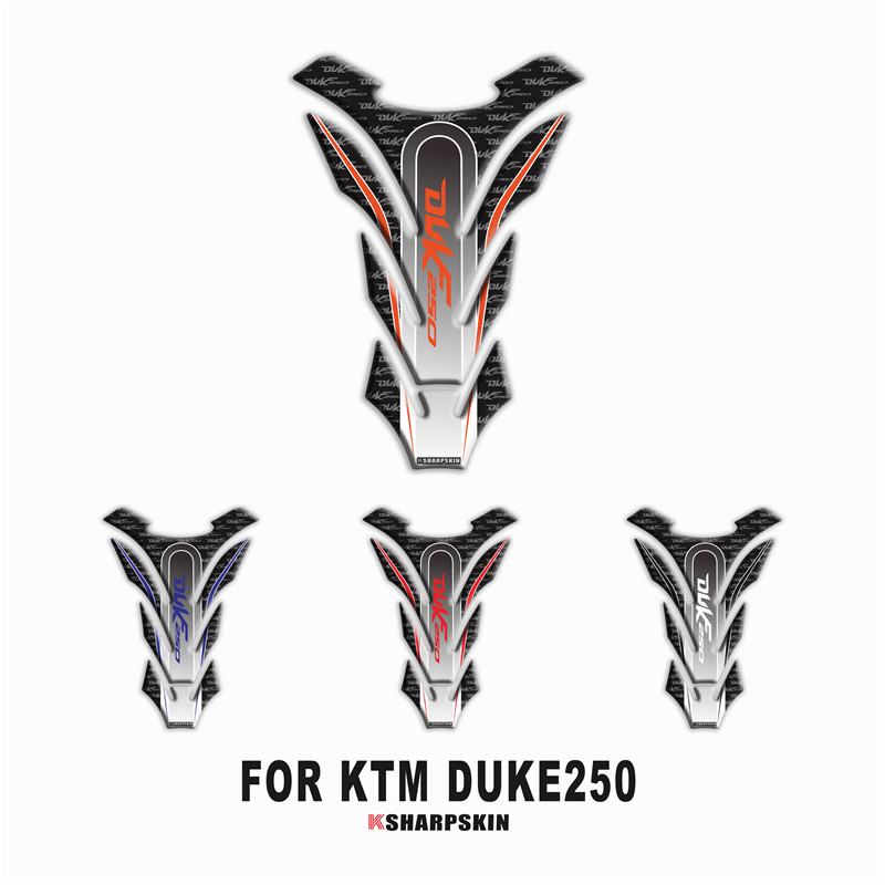 适用于 KTM duke DUKE250 改装油箱贴 3D软胶鱼骨贴 车贴 贴纸