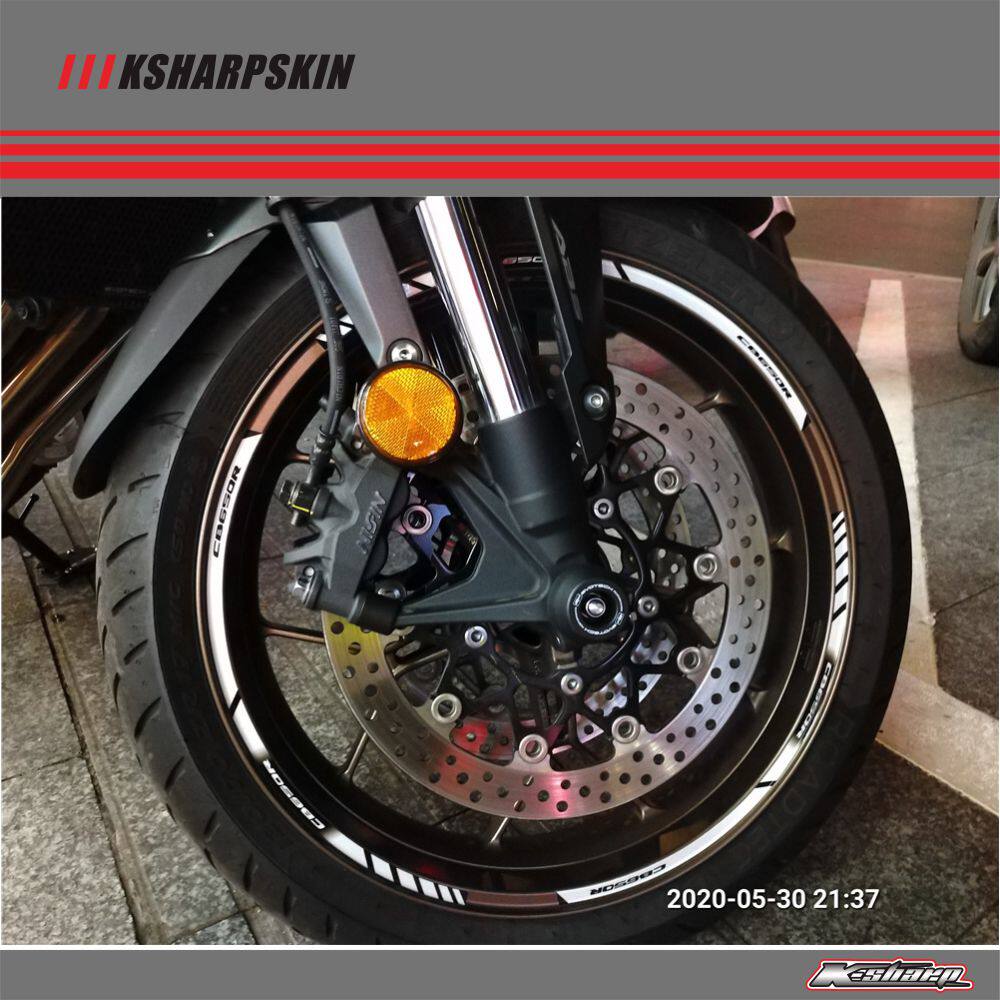 适用于 CBR650R 彩色轮圈贴 反光轮毂贴 钢圈贴花 防水贴纸