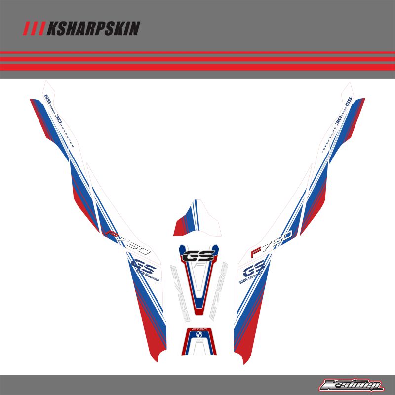 bmw彩色立体鱼骨贴纸油箱贴