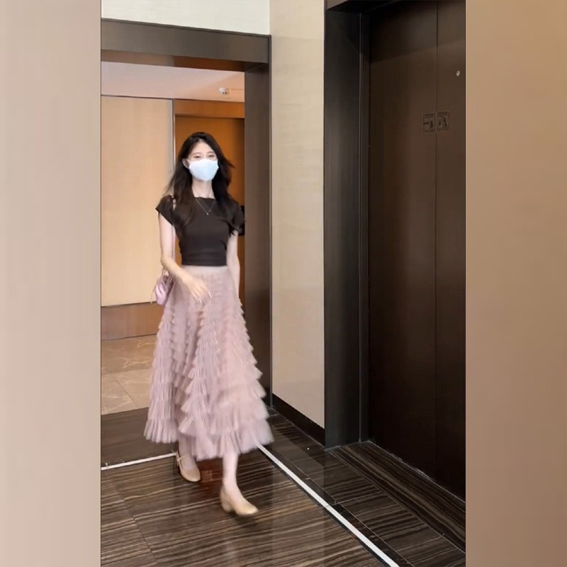 欧洲站成套搭配减龄套装裙夏季2024新款女装茶歇法式连衣裙两件套