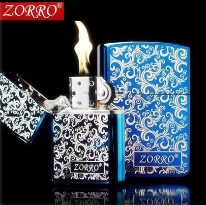 原版ZORRO佐罗复古纯铜煤油防风打火机富贵唐草雕刻男士礼品定制