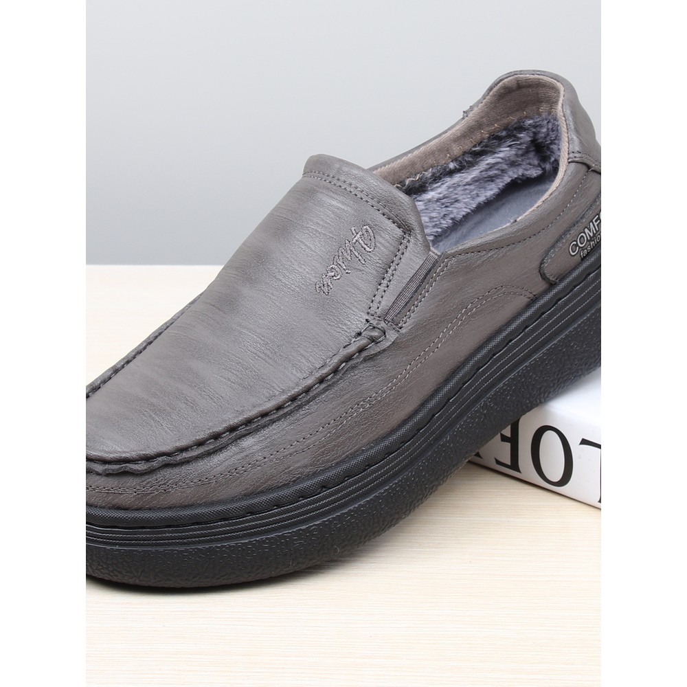 冬季老北京布鞋男二棉鞋薄绒保暖爸爸鞋厚底防滑宽脚一脚蹬老人鞋