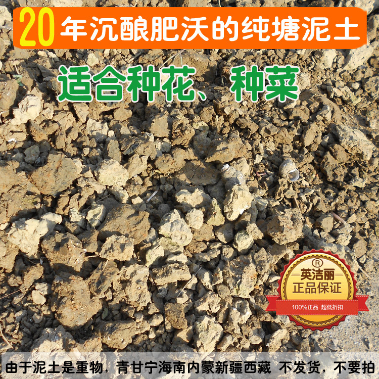 英洁丽塘泥土泥塘土黄土营养土种植土池塘土花土菜土 2.5公斤包邮