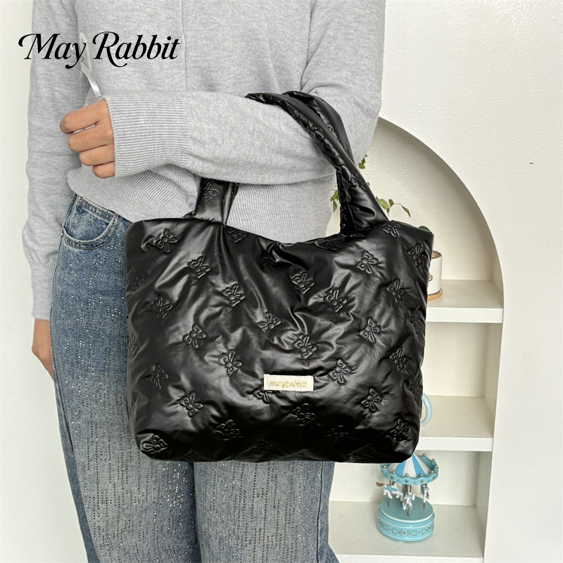 MAYRABBIT新款亮面蝴蝶结托特包