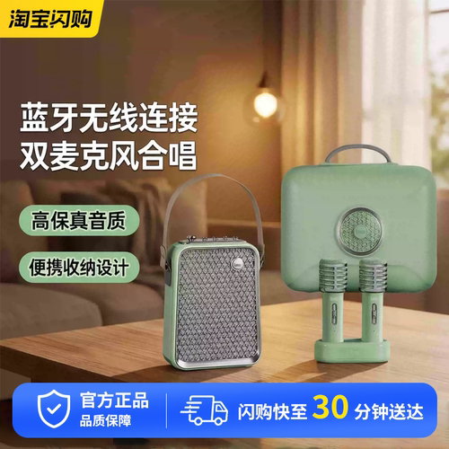 Divoom点音东方青鸾K歌音响唱歌蓝牙音箱话筒麦克风一体机家庭ktv