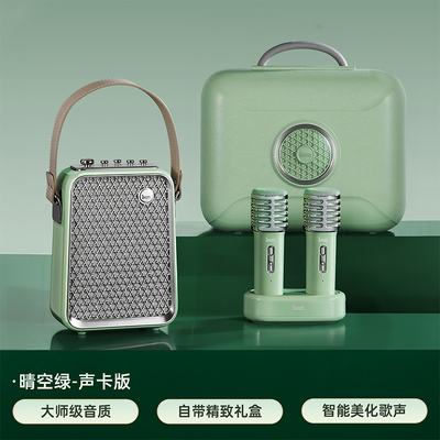 Divoom点音东方青鸾2代K歌音响蓝牙音箱话筒麦克风一体机家庭KTV