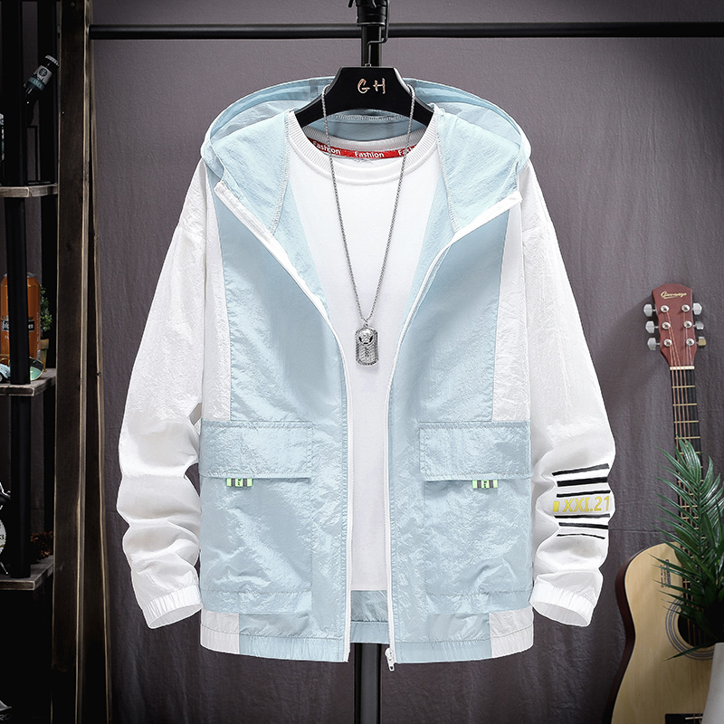 Summer men's jacket jacket men's fashion casual ultra thin sunscreen men's clothing
