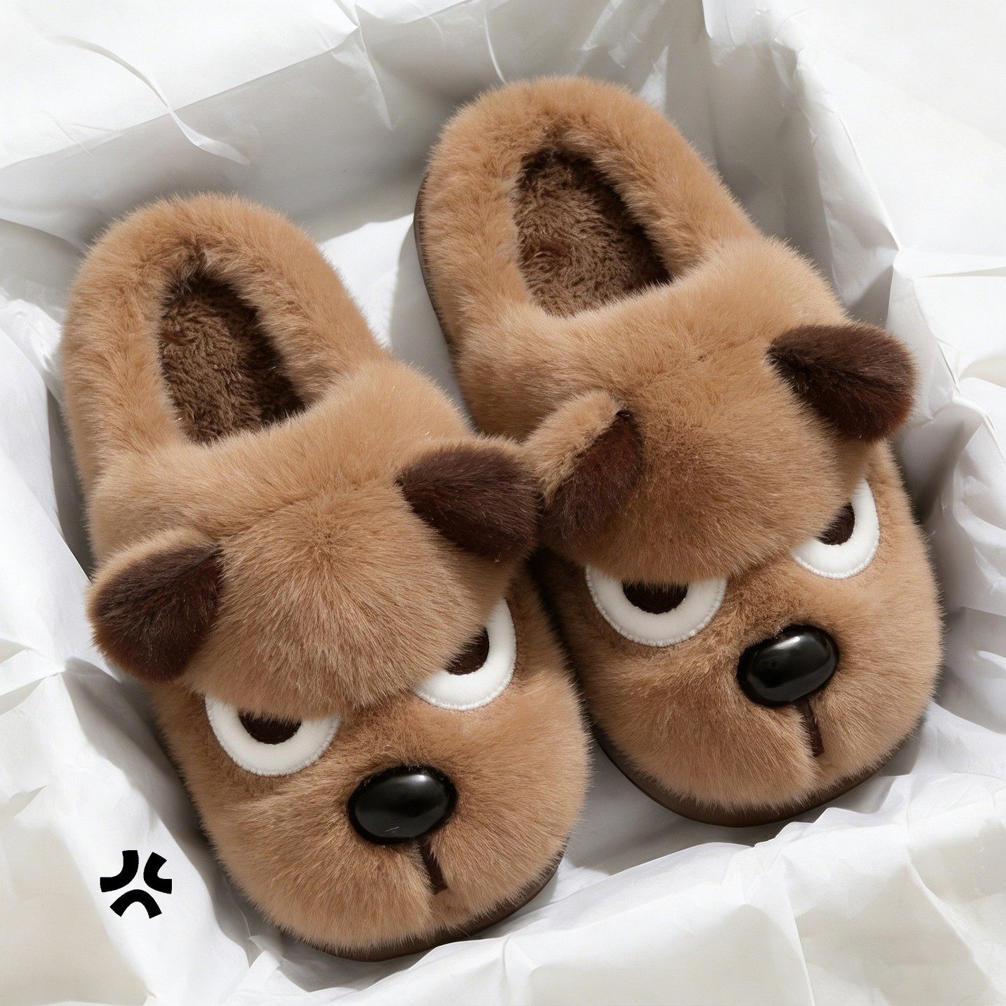 日本进口搞怪小狗棉拖鞋女款秋冬季室内居家厚底防滑保暖情侣棉鞋,居家布艺,居家凉拖/凉鞋,淘宝优惠券,粉丝福利购,淘宝优惠卷