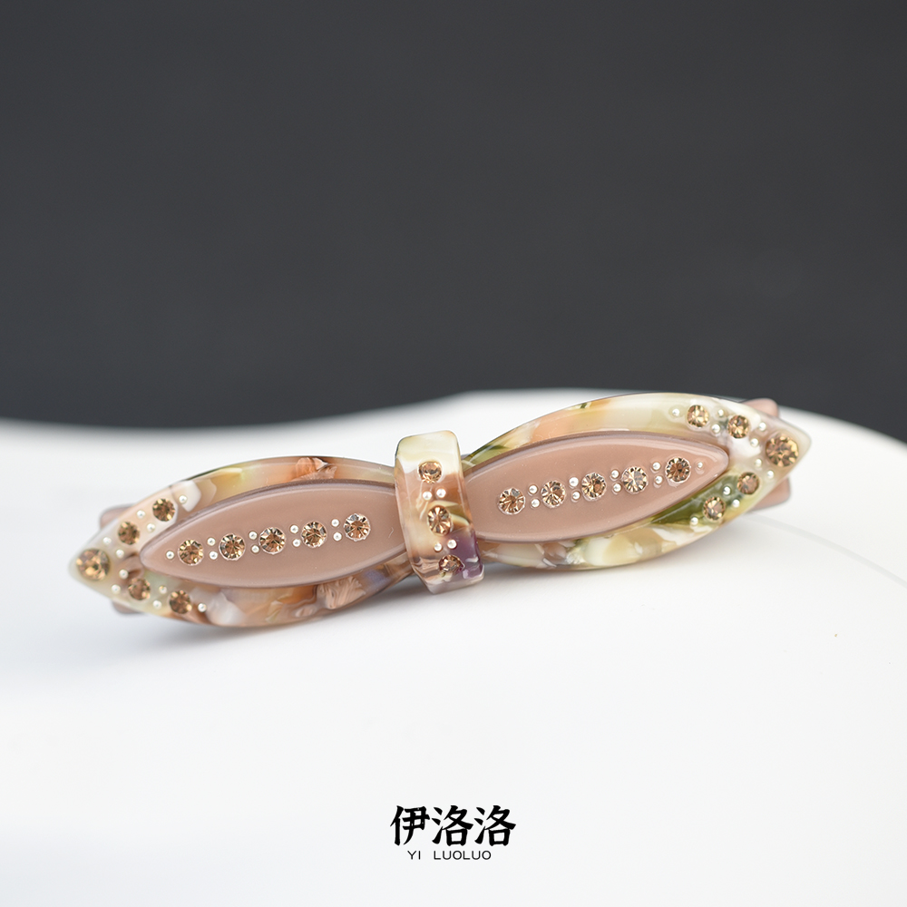 小号蝴蝶结半扎发夹女轻巧一字夹后脑勺横夹发卡马尾夹顶夹弹簧夹