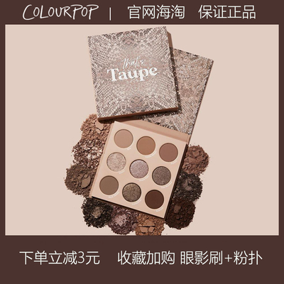 Colourpop眼影盘9色修容美国正品