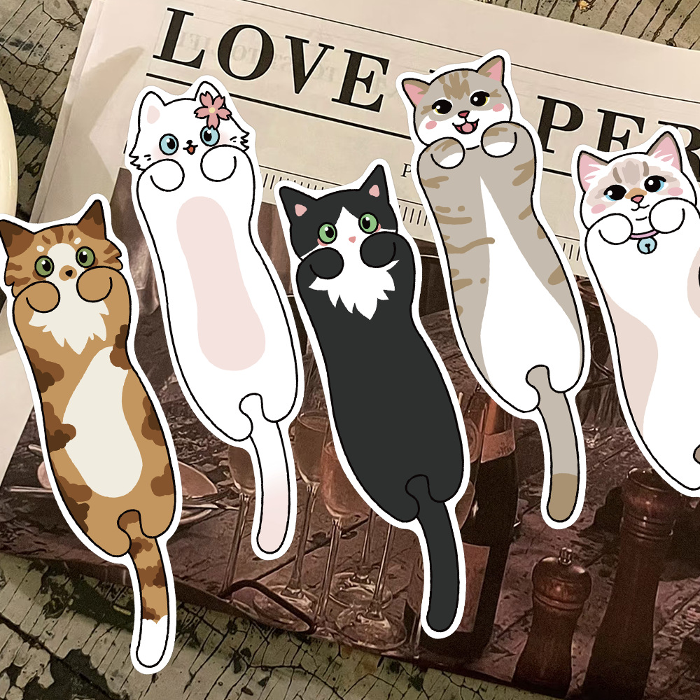 动物书签卡通狗狗猫咪阅读标注卡ins风可爱熊猫图案创意礼物卡