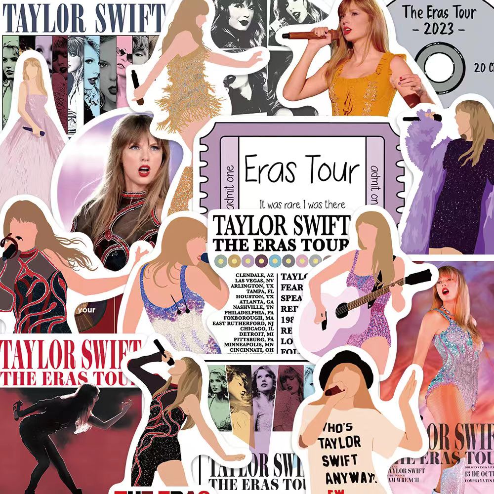 50张霉霉时代巡演大电影贴纸TaylorSwift TheErasTour周边防水diy 文具电教/文化用品/商务用品 贴纸/立体贴纸 原图主图