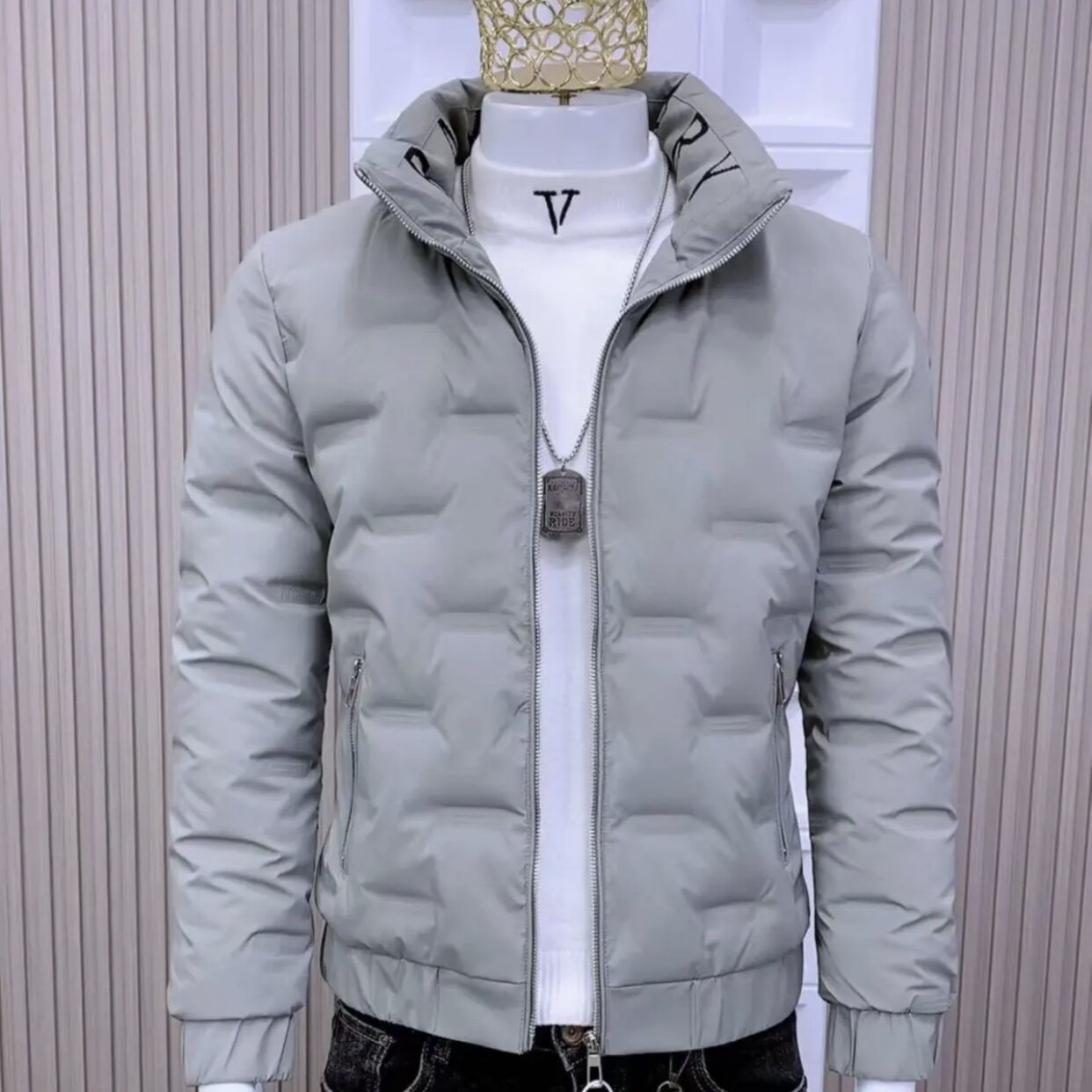 韩版连帽棉衣男冬季轻薄保暖外套潮流高级感时尚拉链棉袄棉服外套