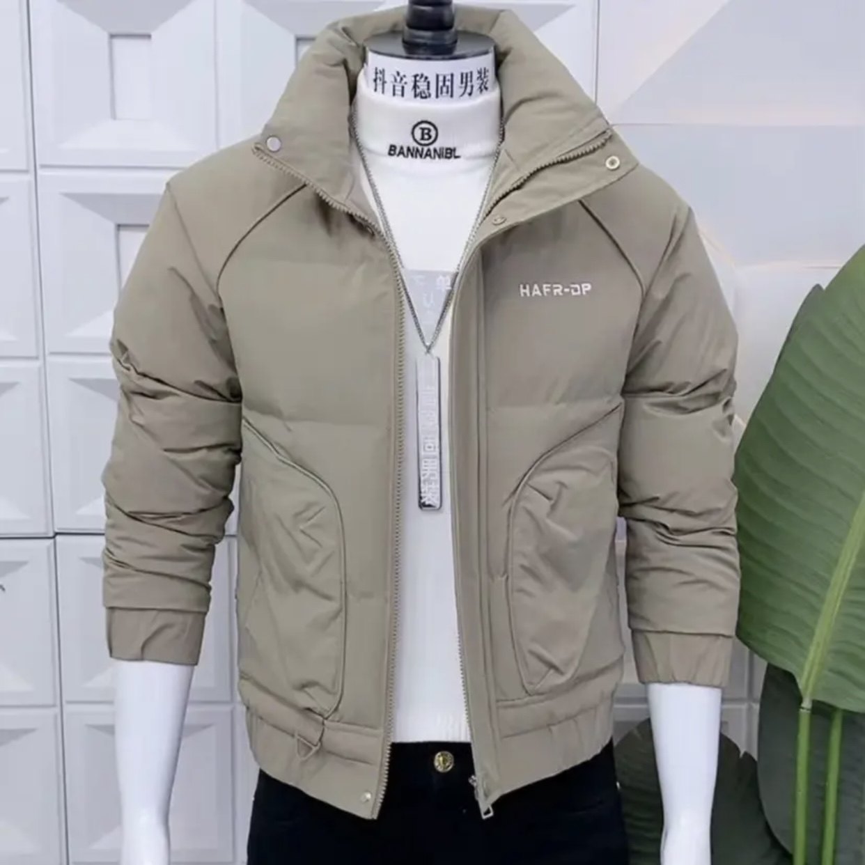 韩版立领棉衣男士冬季加厚修身时尚百搭休闲棉服外套时尚棉服外套