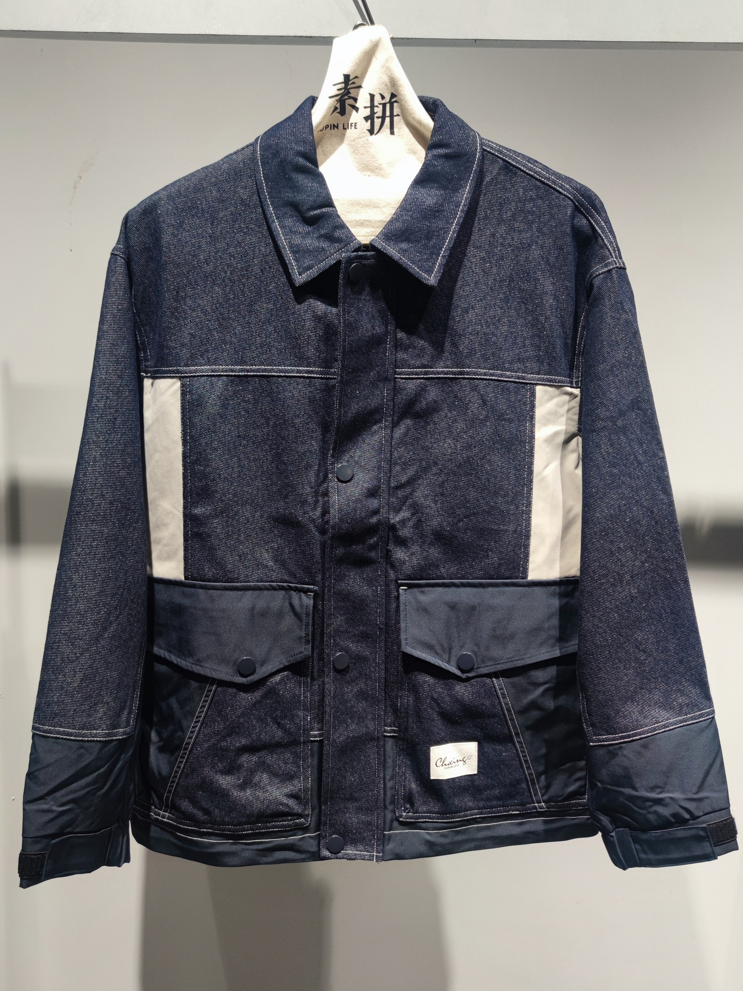 素拼方领春秋宽松设计