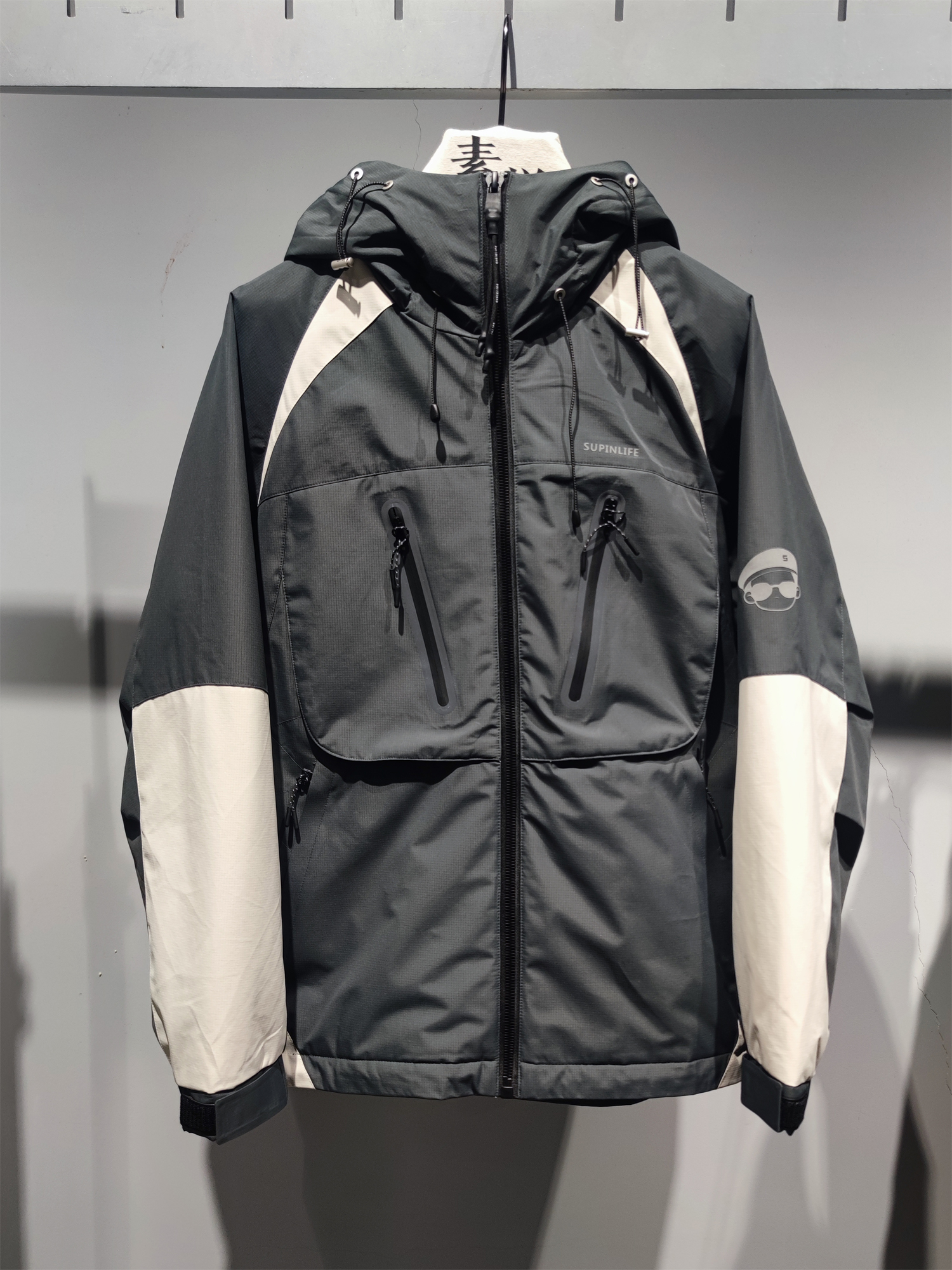 素拼男装冬季新款羽绒服鹅绒明星同款连帽潮流帅气夹克式保暖