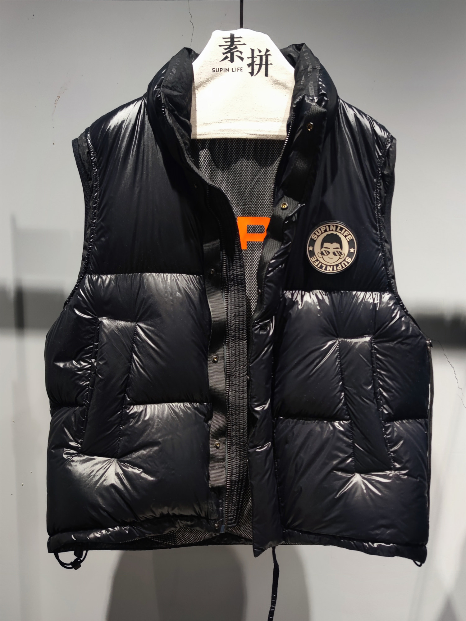 素拼男装冬季新款羽绒马甲鹅绒重磅黑标亚光炸街保暖背心