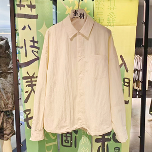 素拼男装D夏季新款长袖衬衫防晒宽松百搭SPACS523163AM