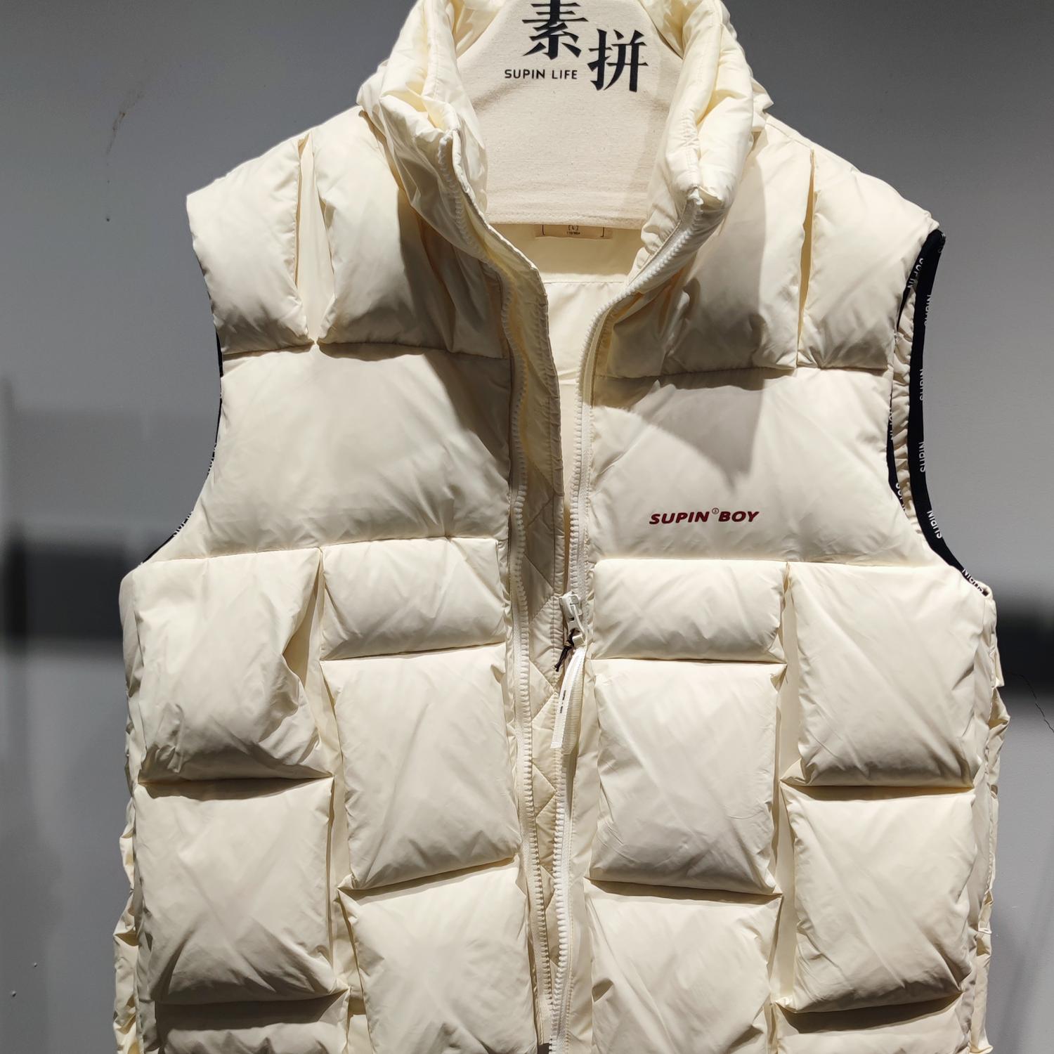 素拼青春流行立领鹅绒羽绒马甲