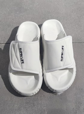 素拼男装夏季新款拖鞋鞋魔术贴软底防臭一字拖SPCSS323301AM