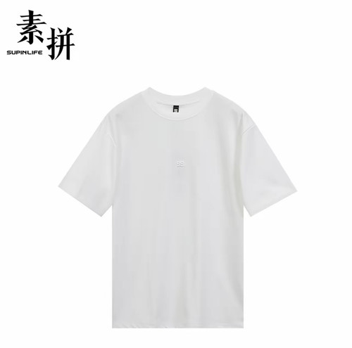 素拼男装D夏季新款T恤休闲风宽松亲肤透气短袖半袖SPADT691002AX