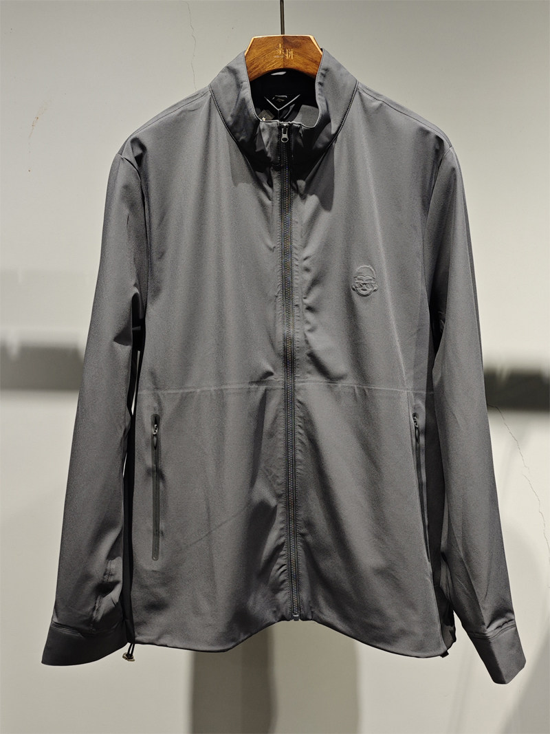 素拼男装2024夏季新款外衣立领黑标速干防晒抗皱7a高级简约外套